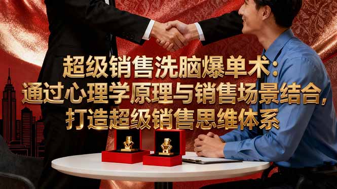 超级销售洗脑爆单术:通过心理学原理与销售场景结合,打造超级销售思维体系-羽哥创业课堂