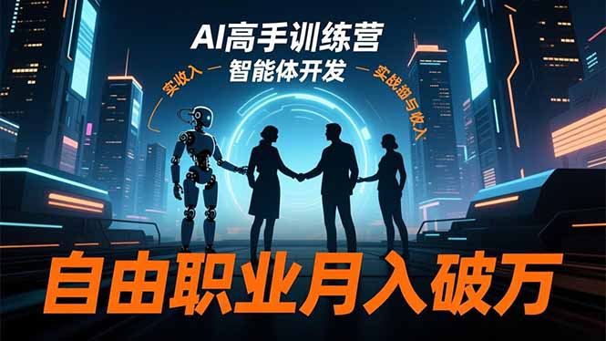 AI高手训练营3.0，ChatGPT，Midjourney，智能体开发，自由职业月入破万-羽哥创业课堂