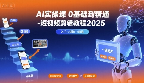 AI实操课0基础到精通-短视频剪辑教程2025-羽哥创业课堂