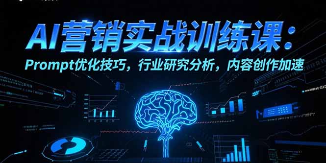 AI营销实战训练课：Prompt优化技巧，行业研究分析，内容创作加速-羽哥创业课堂