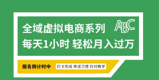 全域虚拟电商变现系列,通过平台出售虚拟电商产品从而获利-羽哥创业课堂
