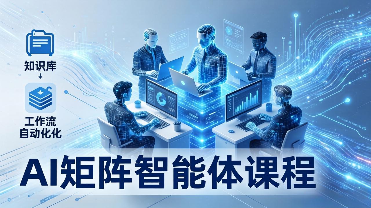 AI矩阵智能体实战：100个数字员工批量生产内容，文本知识库+工作流自动化全搞定-羽哥创业课堂
