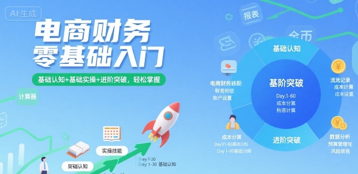 电商财务零基础入门，基础认知+基础实操+进阶突破，轻松掌握-羽哥创业课堂
