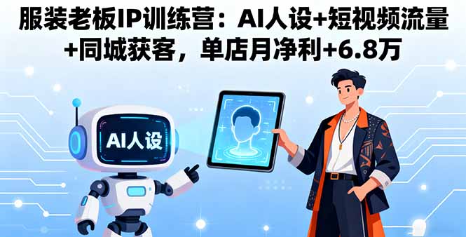 服装老板IP训练营:AI人设+短视频流量+同城获客,单店月净利+6.8万-羽哥创业课堂