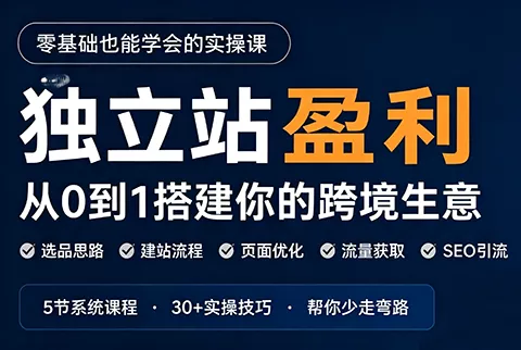 刘老师·5节课跑通独立站盈利全流程-羽哥创业课堂
