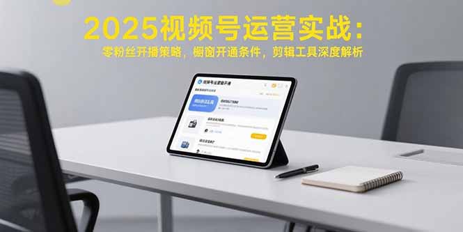 2025视频号运营实战:零粉丝开播策略,橱窗开通条件,剪辑工具深度解析-羽哥创业课堂