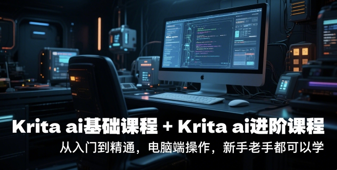 krita ai基础课程+Krita ai进阶课程，从入门到精通，电脑端操作，新手老手都可以学-羽哥创业课堂