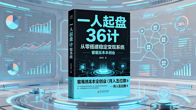 一人起盘36计:从零搭建稳定变现系统,实现低成本创业,月入五位数+-羽哥创业课堂