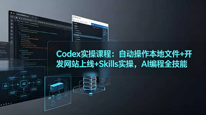 Codex实操课程:自动操作本地文件+开发网站上线+Skills实操,AI编程全技能-羽哥创业课堂