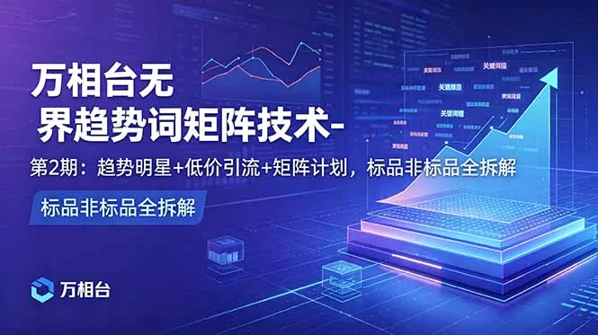 万相台无界趋势词矩阵技术-第2期：趋势明星+低价引流+矩阵计划，标品非标品全拆解-羽哥创业课堂
