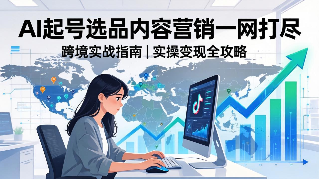 2026 TikTok 跨境AI实操:从零基础到变现全流程,AI起号选品内容营销一网打尽-羽哥创业课堂