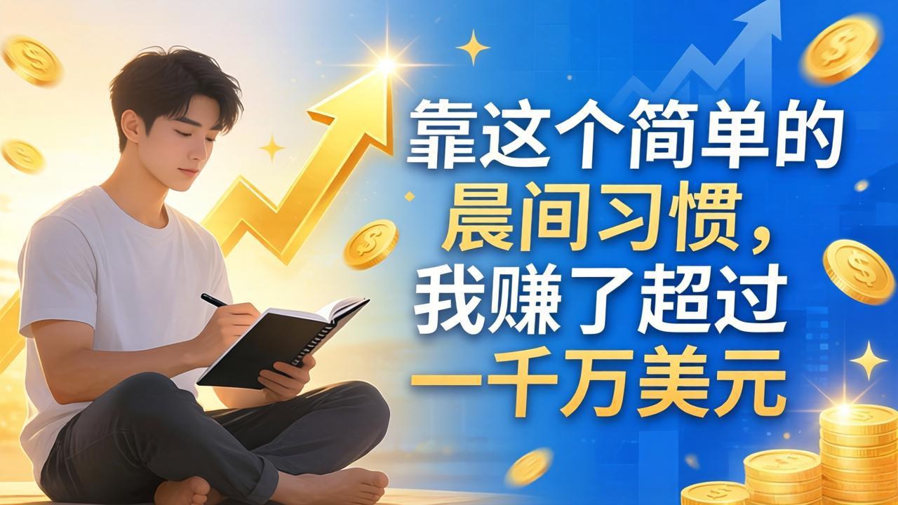 付费文章：靠这个简单的晨间习惯，我赚了超过一千万美元-羽哥创业课堂