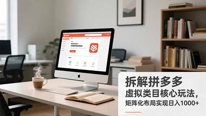 拆解拼多多虚拟类目核心玩法，矩阵化布局实现日入1000+-羽哥创业课堂