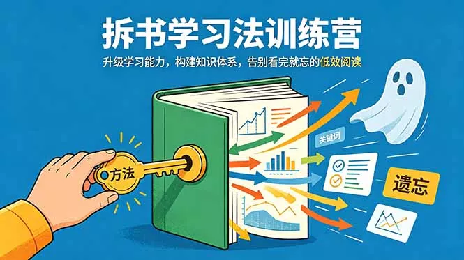 拆书学习法训练营,升级学习能力,构建知识体系,,告别看完就忘的低效阅读-羽哥创业课堂