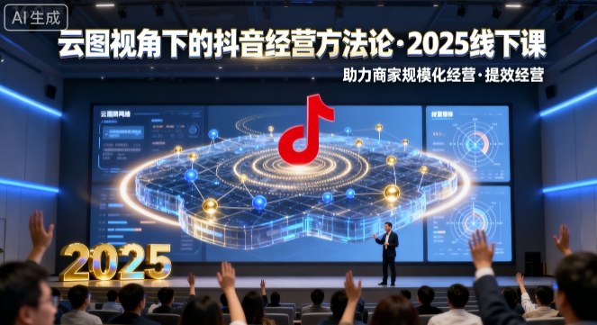 云图视角下的抖音经营方法论，2025线下课，助力商家规模化经营，提效经营(录音+字幕)-羽哥创业课堂