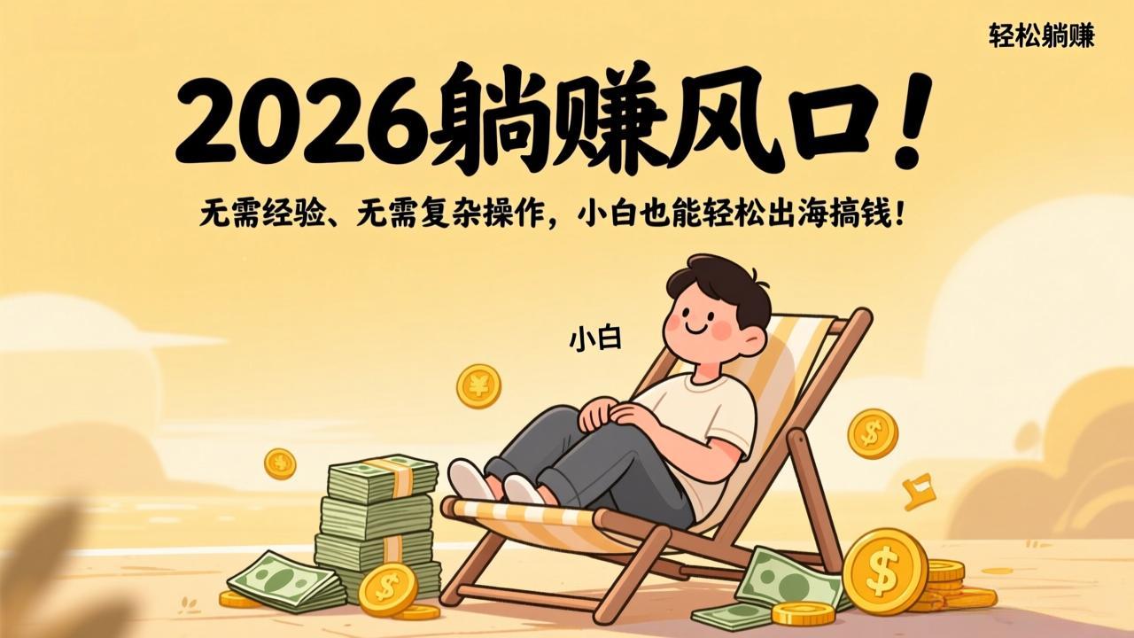 2026躺赚风口！无需经验、无需复杂操作，小白也能轻松出海搞钱！-羽哥创业课堂