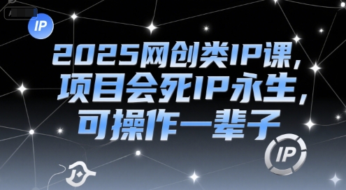 2025网创类IP课，项目会死IP永生，可操作一辈子-羽哥创业课堂