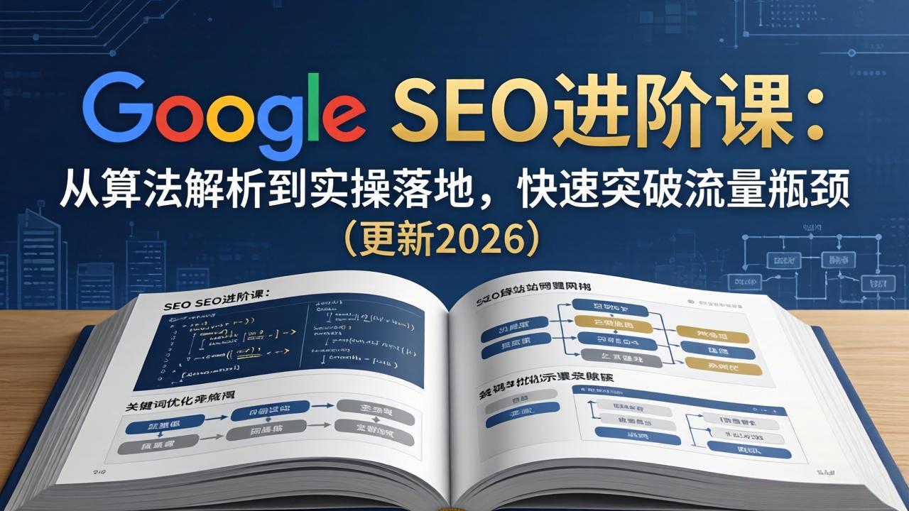 Google SEO进阶课：从算法解析到实操落地，快速突破流量瓶颈(更新2026-羽哥创业课堂