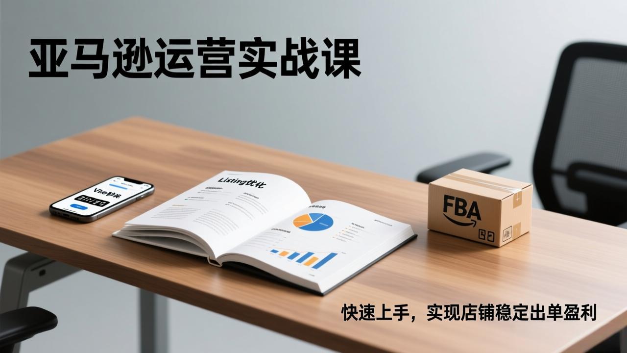 亚马逊运营实战课，Listing优化、Vine秒杀、FBA发货，快速上手，实现店铺稳定出单盈利-羽哥创业课堂