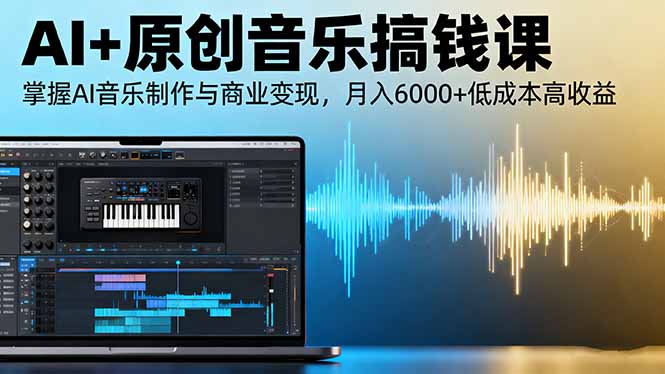 AI+原创音乐搞钱课:掌握AI音乐制作与商业变现,月入6000+低成本高收益-羽哥创业课堂