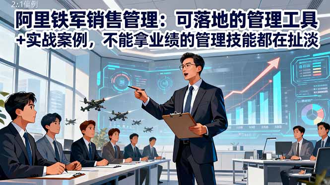阿里铁军销售管理：可落地的管理工具+实战案例，不能拿业绩的管理都在扯淡-羽哥创业课堂