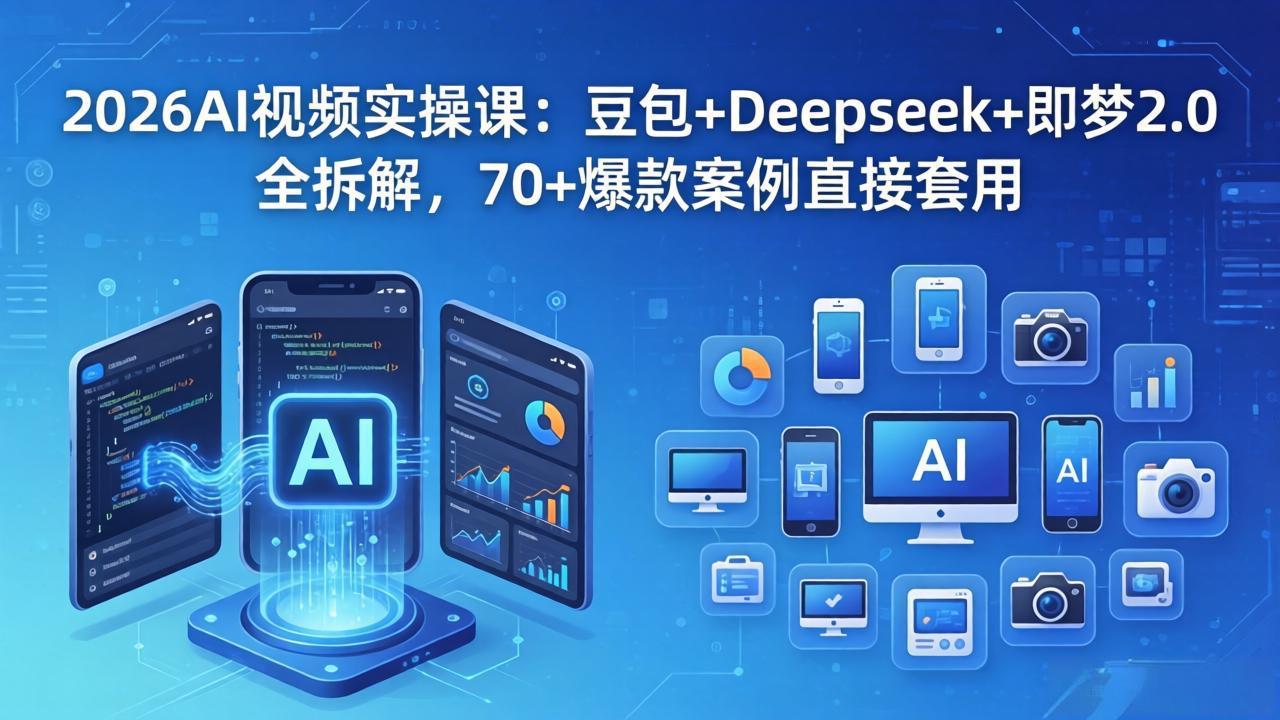 2026AI视频实操课：豆包+Deepseek+即梦2.0全拆解，70+爆款案例直接套用-羽哥创业课堂