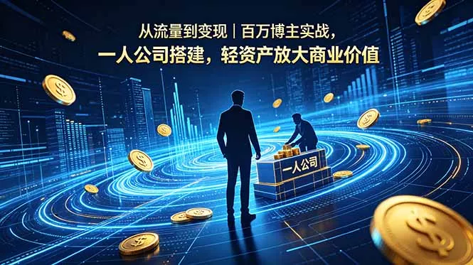 从流量到变现｜百万博主实战，一人公司搭建，轻资产放大商业价值-羽哥创业课堂