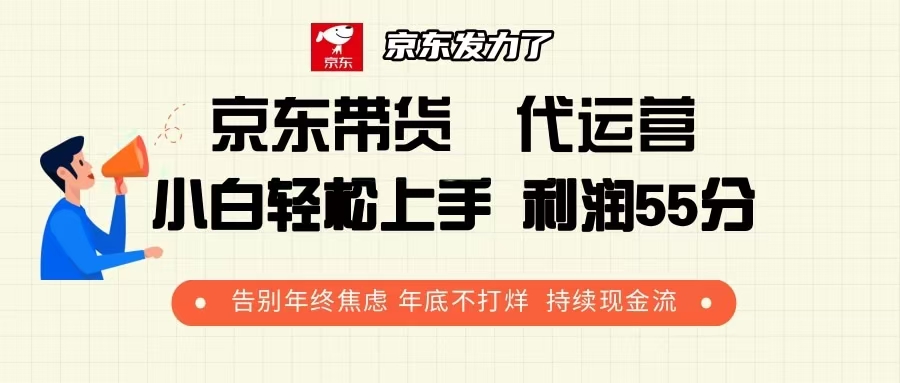 京东带货 代运营 利润55分 告别年终焦虑 年底不打烊 持续现金流-羽哥创业课堂