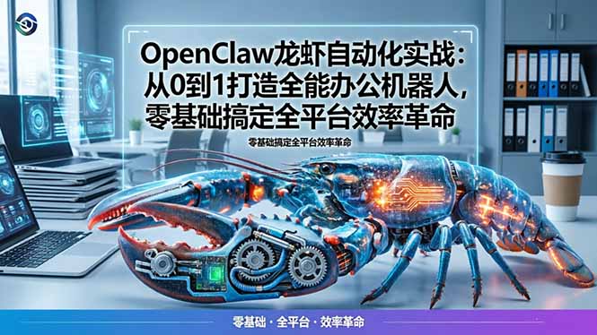 OpenClaw龙虾自动化实战：从0到1打造全能办公机器人，零基础搞定全平台效率革命-羽哥创业课堂