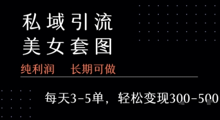 私域卖套图每天3-5单   每单利润99-2张+-羽哥创业课堂