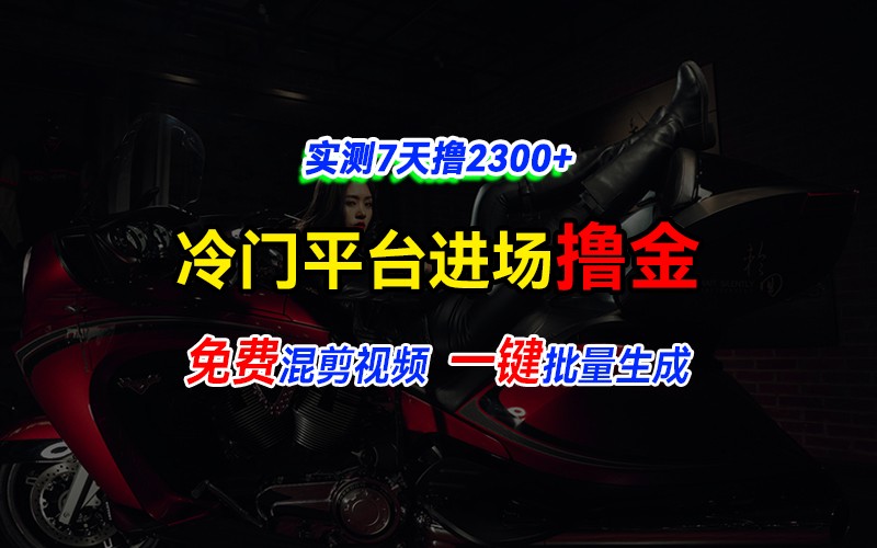 全新冷门平台vivo视频，快速免费进场搞米，通过混剪视频一键批量生成，实测7天撸2300+-羽哥创业课堂