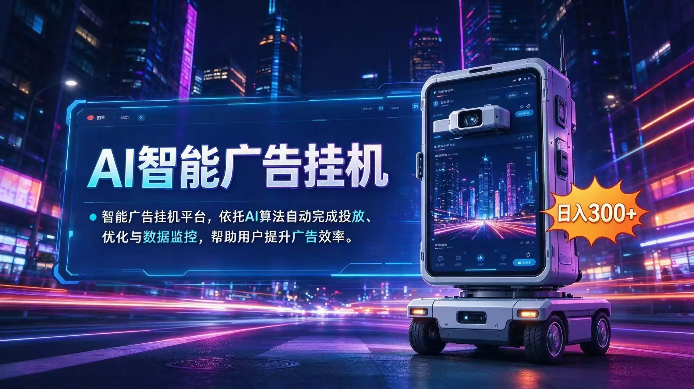 AI 智能广告挂机|AI 自动运行,轻松托管广告任务-羽哥创业课堂