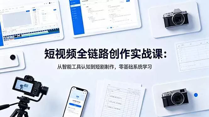 短视频全链路创作实战课：从智能工具认知到短剧制作，零基础系统学习-羽哥创业课堂