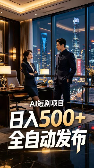 快手AI短剧自动发布，矩阵批量运营变现，轻资产副业项目，日入500+【揭秘】-羽哥创业课堂