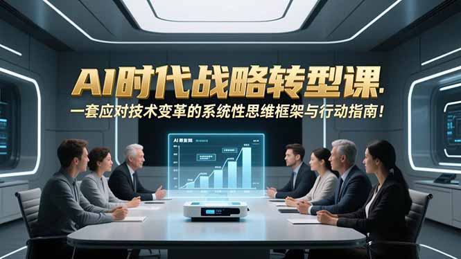AI时代战略转型课：一套应对技术变革的系统性思维框架与行动指南！-羽哥创业课堂