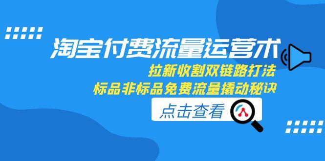 淘宝付费流量运营术，拉新收割双链路打法，标品非标品免费流量撬动秘诀-羽哥创业课堂