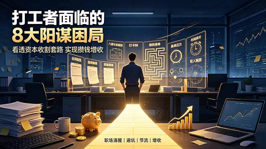 付费文章:打工者面临的8大阳谋困局,看透资本收割套路实现攒钱增收-羽哥创业课堂