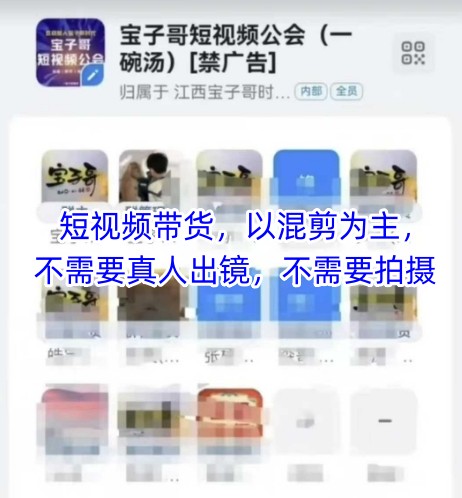 宝子哥头部团队短视频带货，以混剪为主，不需要真人出镜，不需要拍摄【更新9月】-羽哥创业课堂