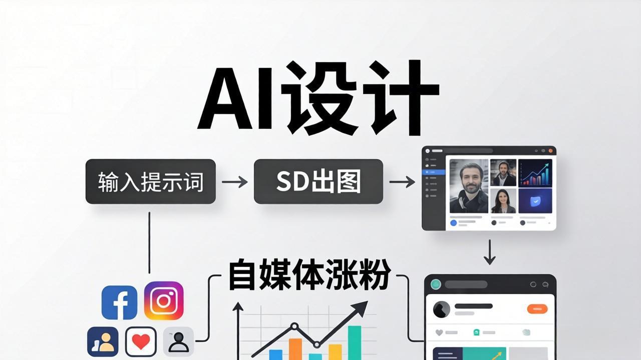 人人都是AI设计师：SD出图+自媒体涨粉一站教学，告别图文素材焦虑，AI设计让你轻松避开内卷-羽哥创业课堂
