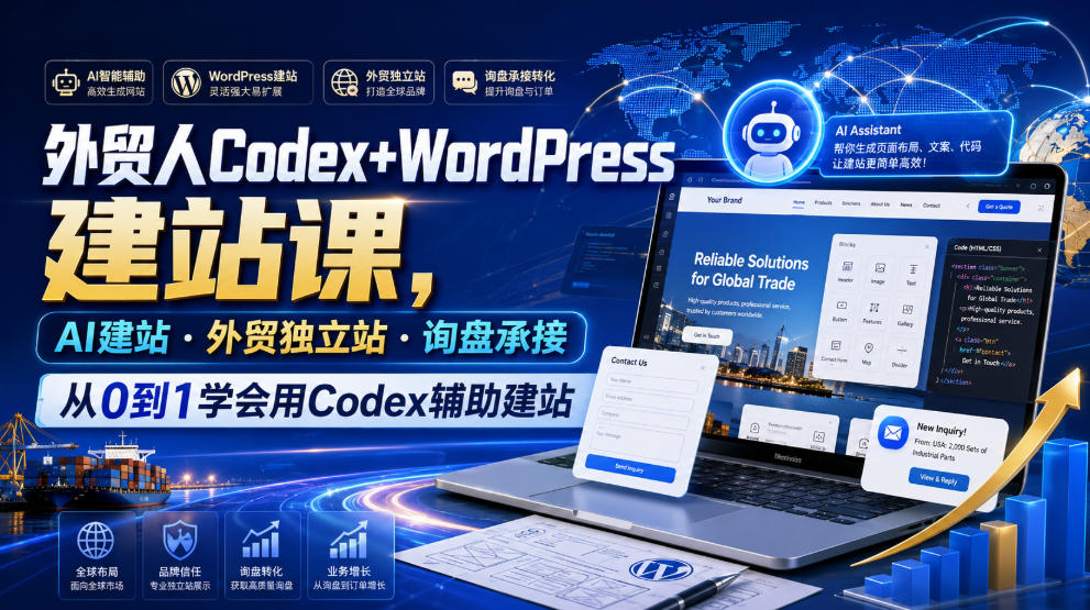 外贸人Codex + WordPress建站课