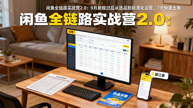 闲鱼全链路实战营2.0:9月新规过后从选品到标准化运营,7天快速出单-羽哥创业课堂