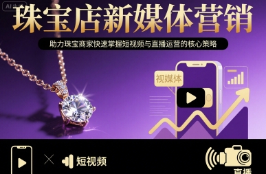 珠宝店新媒体营销,助力珠宝商家快速掌握短视频与直播运营的核心策略-羽哥创业课堂