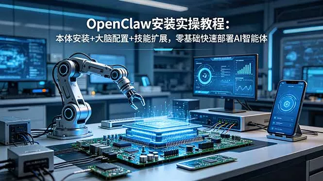 OpenClaw安装实操教程：本体安装+大脑配置+技能扩展，零基础快速部署AI智能体-羽哥创业课堂