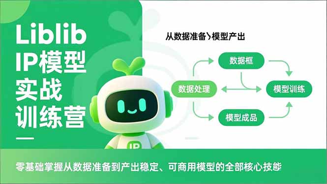 Liblib IP模型实战训练营，零基础掌握从数据准备到产出稳定、可商用模型的全部核心技能-羽哥创业课堂