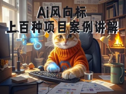 Ai风向标-附100种项目案例玩法-0基础小白到大神ai视频商业应用教学-羽哥创业课堂