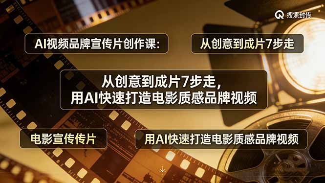 AI视频品牌宣传片创作课：从创意到成片7步走，用AI快速打造电影质感品牌视频-羽哥创业课堂