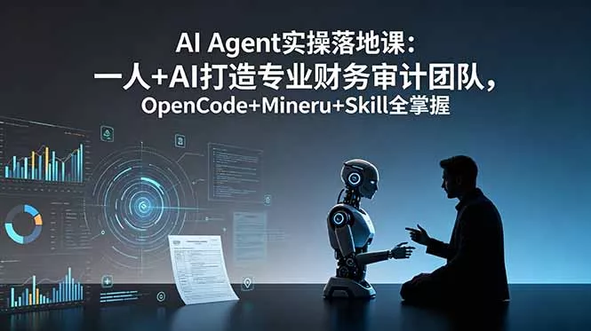 AI Agent实操落地课：一人+AI打造专业财务审计团队，OpenCode+Mineru+Skill全掌握-羽哥创业课堂