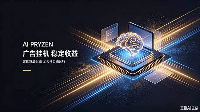 AI Pryzen 广告挂机|24小时自动跑,日入300-500,新手零门槛-羽哥创业课堂