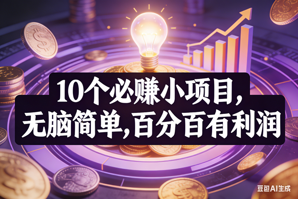 （17169期）10个必赚小项目，无脑简单，百分百有利润，副业首选，日入200+-羽哥创业课堂