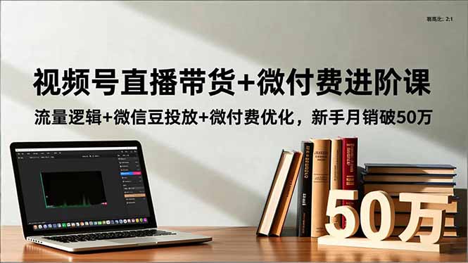 视频号直播带货+微付费进阶课:流量逻辑+微信豆投放+微付费优化,新手月销破50万-羽哥创业课堂